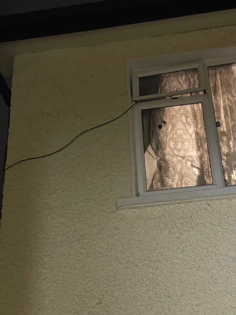 Not ideal but the only way to get it in the house quickly…